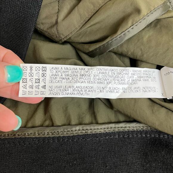 Zara Bomber Jacket Womens XS Olive Military Green Lightweight Varsity Minimalist - Picture 7 of 7